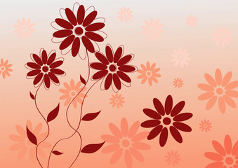 abstract vector pink flower background