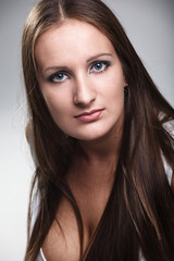 Close-up portrait of a beautiful girl