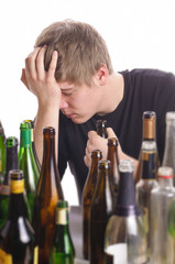 Junger Alkoholiker