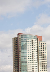 White Red and Blue Condo Tower