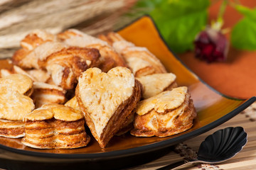Heart-shaped cookies
