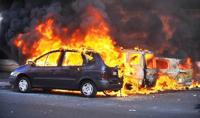Riots - Cars Burning