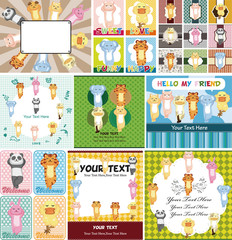 cartoon animal card