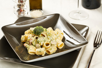 Pasta broccoli and sausage