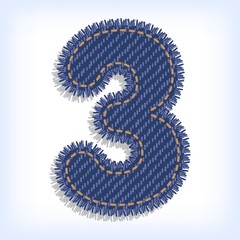 Digit of jeans alphabet