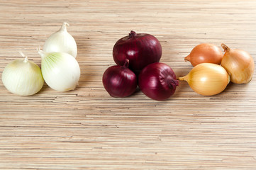 Onions napiform different grades