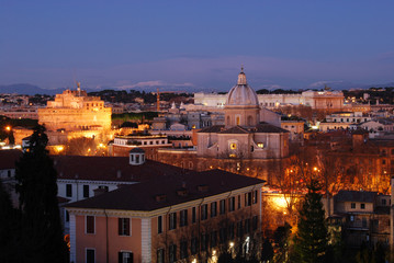 Fototapeta na wymiar Landscape of Rome by night