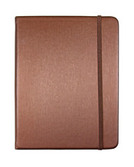 silk brown color cover note book isolated on white background
