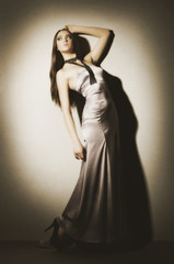 Fototapeta premium Fashion portrait of young woman (ancient style)