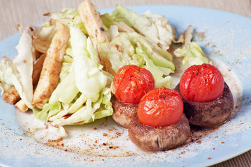 Stuffed champignon caps