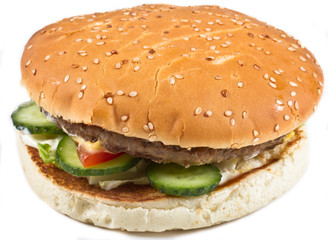 hamburger isolated on white