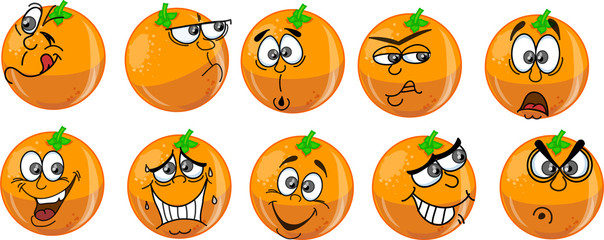 Мультфильм апельсины с эмоциями