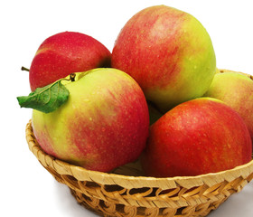 Red apples in the basket