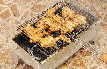 Barbeque of chicken