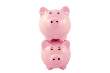 Stacked Piggy Banks Series - Pink