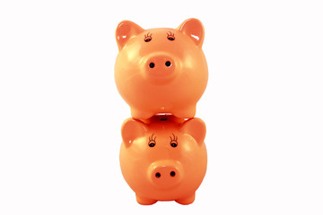 Stacked Piggy Bank Series - Orange