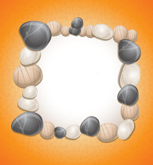 framу with stones - vector