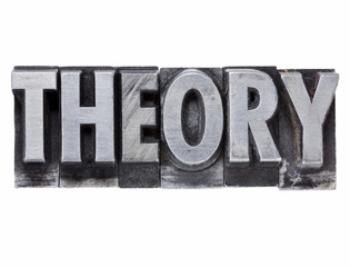 theory word in metal type