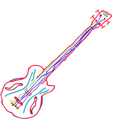 Guitar drawing