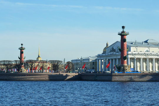 St. Petersburg, Vasilievsky island on a sunny day