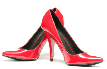 Sexy red shoes isolated
