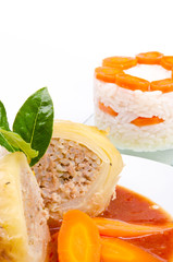 kohlroulade mit reis