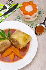 kohlroulade mit reis