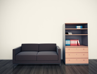 minimal modern interior couch office