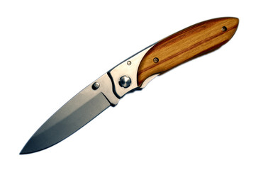 Natural wood pocket knife