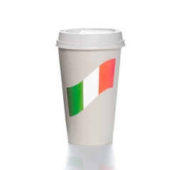 paper coffee cup with plastic cap