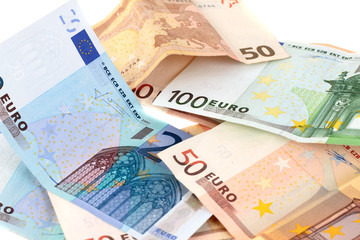 Euro money banknotes