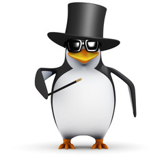 3d Penguin likes to perform magic for his friends