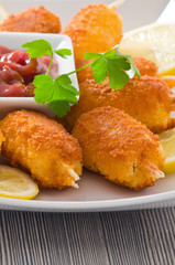 Fried crab claws.