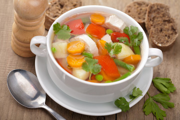 chicken soup with vegetables