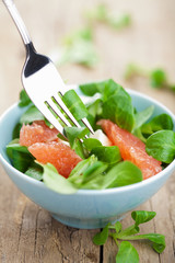 fresh salad with grapefruit