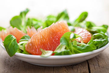 fresh salad with grapefruit