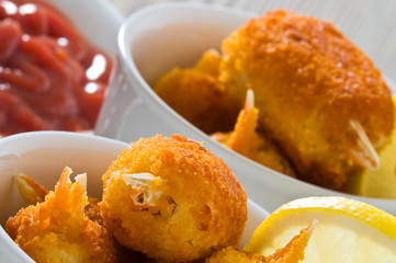 Fried crab claws.