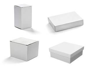blank white box container