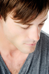 pensive portrait man