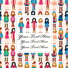 Fototapeta premium girl card