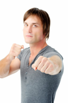 angry man ready to fight