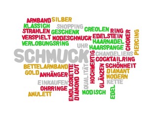 Schmuck - pink/grün