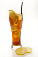 Delicious Rooibos Herbal Iced tea in a long glass