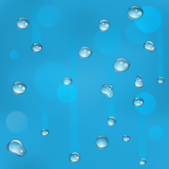 Seamless tiling water drops on glass background