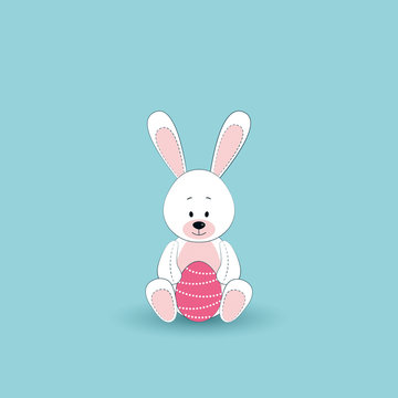Easter rabbit with egg