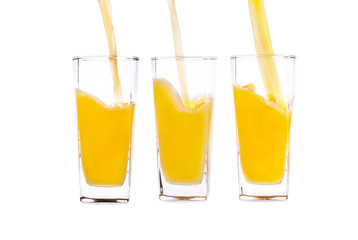 brimming glass of orange juice