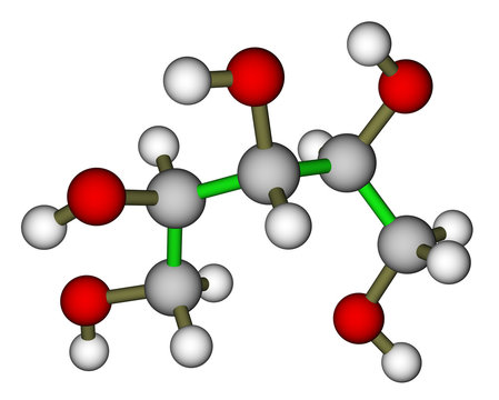 Xylitol molecular structure