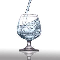 water pouring into glass