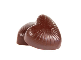 chocolate heart isolated