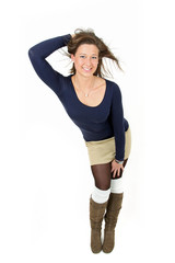 glückliche junge Dame